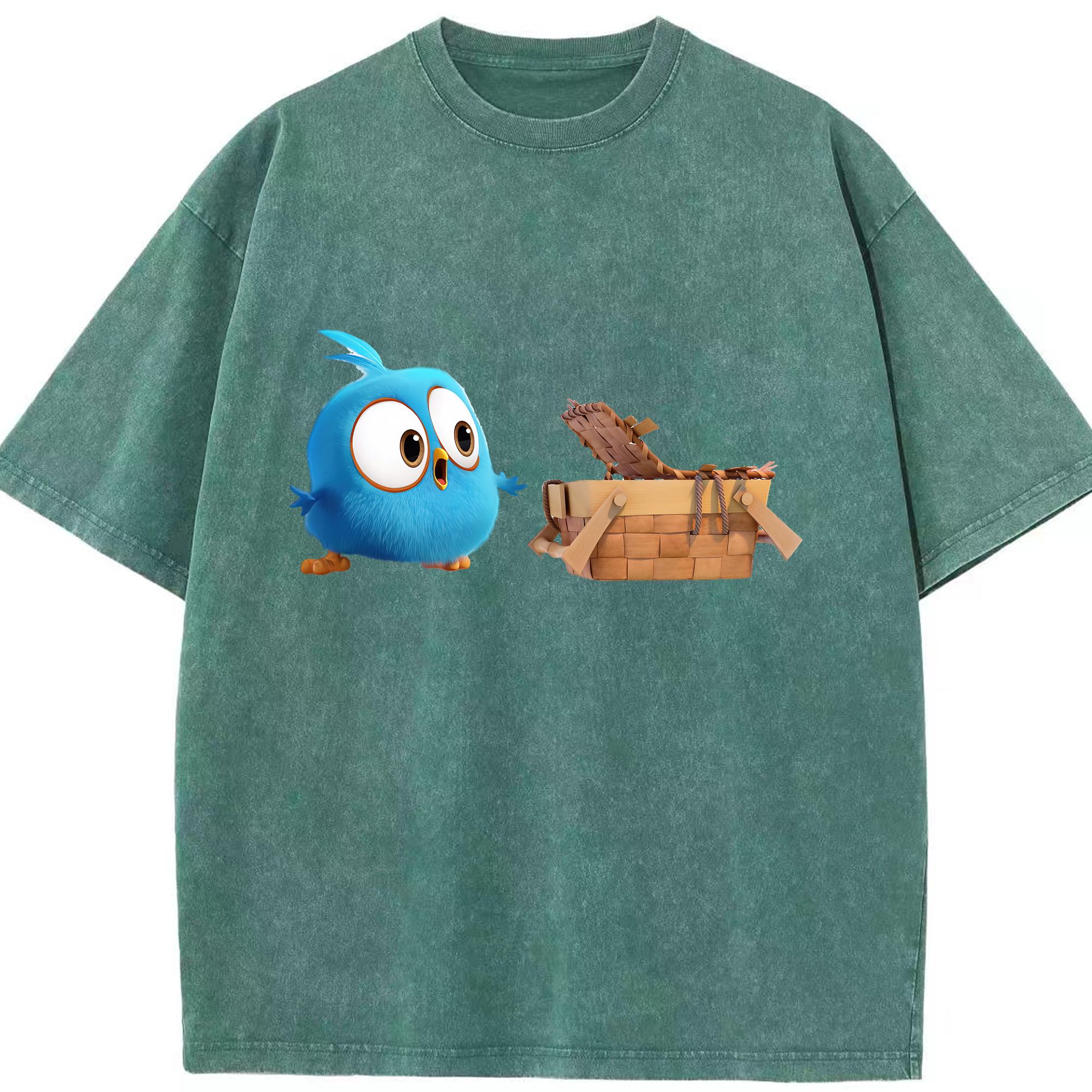 （画像用） Angry Birds アングリーバード 綿100% ヴィンテージ風 半袖Tシャツ（フロントプリント）